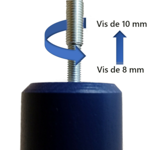 Adaptateur de vis de pied de lit 8 mm en vis de 10 mm | Litex