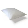 Taie d'oreiller blanche en polypropylène avec étiquette Litex sur fond blanc