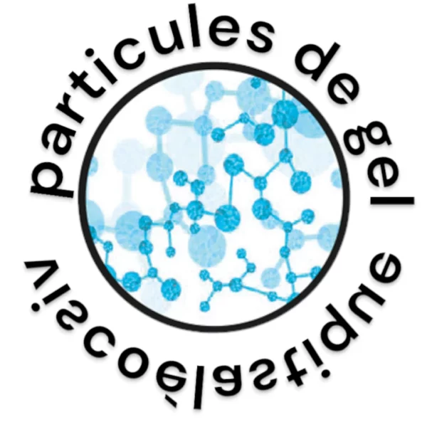 Image représentant le schéma moléculaire des particules de gel utilisées dans les oreillers à mémoire de forme