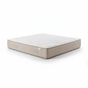 Matelas Relax Harmony 26 cm vu en perspective sur fond blanc avec poignées latérales et épaisseur visible
