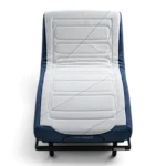 Vue de dessus du matelas Lira Relax en position articulée