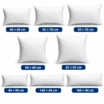 Oreiller microfibre camping disponible en huit dimensions