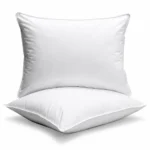 Oreiller microfibre blanc mi-ferme pour camping et mobil-home