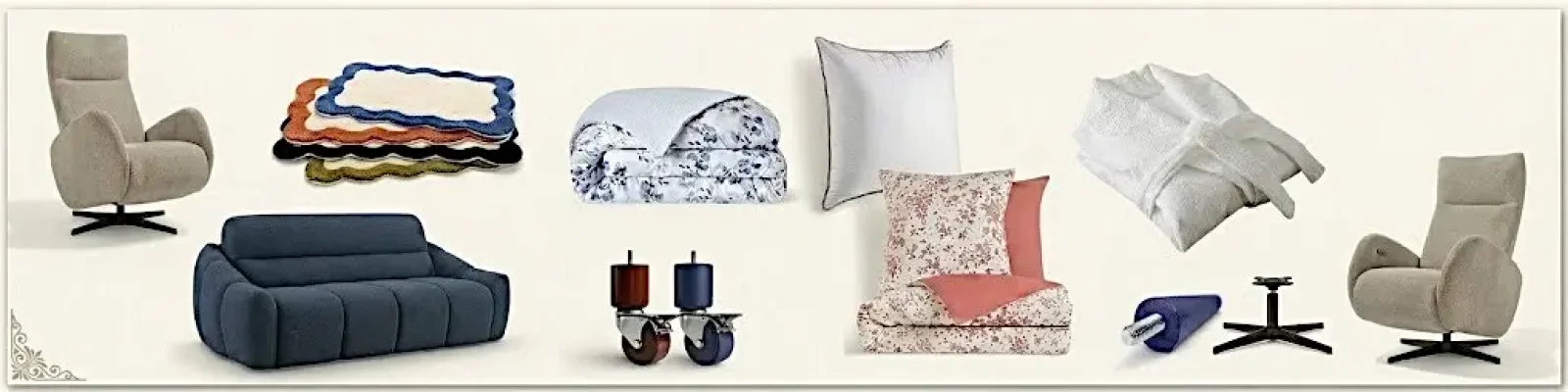 Sélection Litex de fauteuils, linge de lit, couette, coussins et accessoires de confort
